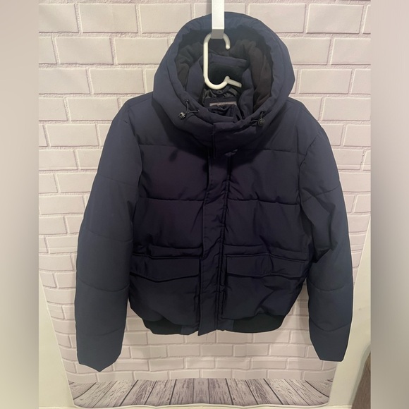PRIMARK CARES men navy blue winter jacket/size L - Picture 1 of 7